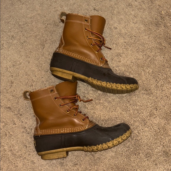 L.L. Bean Duck Boots - Brown and Tan - Picture 5 of 7